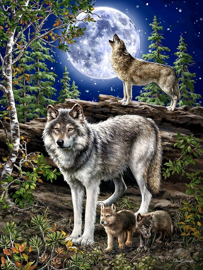 Springbok Wolf Pack 500 Piece Jigsaw Puzzle for Adults - Unique Cut Pieces - Made in USA