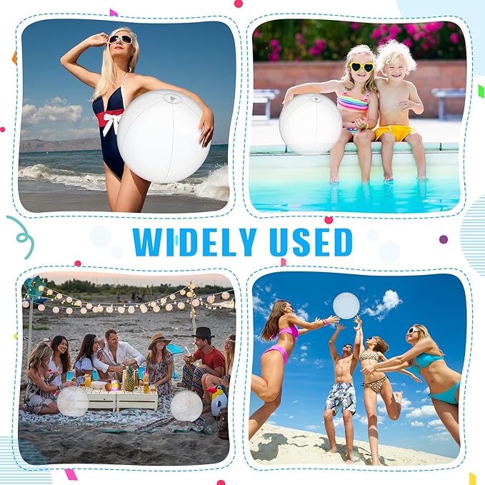 4 Pcs 12 Inch Solid Red Beach Balls Inflatable Beach Balls Bulk Large Blow up Pool Game Toys for Summer Beach