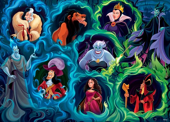Ceaco - Disney - Villains - 1000 Piece Jigsaw Puzzle for Adults - Challenging Puzzle Perfect for Game Nights - Finished Size is 26.5 x 19