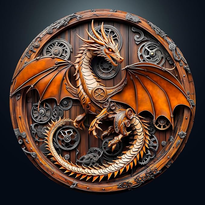 Masseruon 1000 Piece Puzzle for Adults, 26.6 * 26.6in Mechanical Dragon Puzzle for Adults, 1000 Pieces Jigsaw Puzzles, Adult Puzzles Game, Unique Gift for Women Men