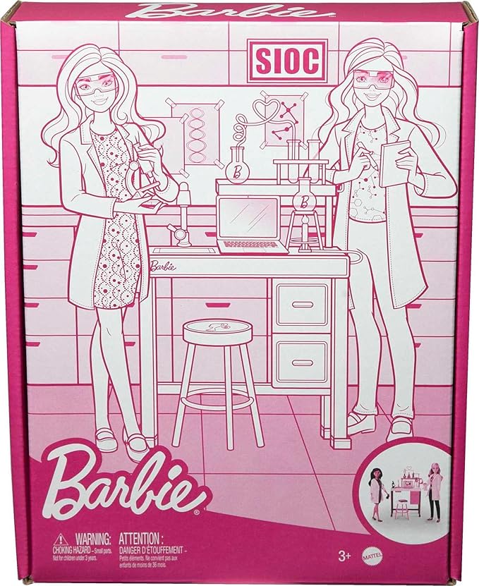 Barbie Science Lab Playset with 2 Dolls, Lab Bench and 10+ Accessories (Amazon Exclusive)