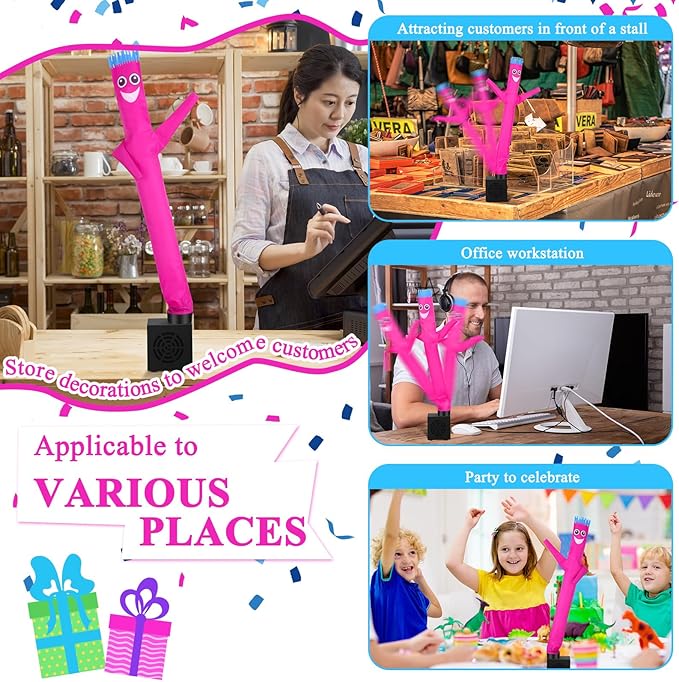 Poen Easter Gifts for Kids Mini Wacky Waving Inflatable Tube Guy with Blower Gag Toy Gift Inflatable Tube Man Birthday Desktop Decor Dancing Blow up Man for Office Party Decor(Surprise)