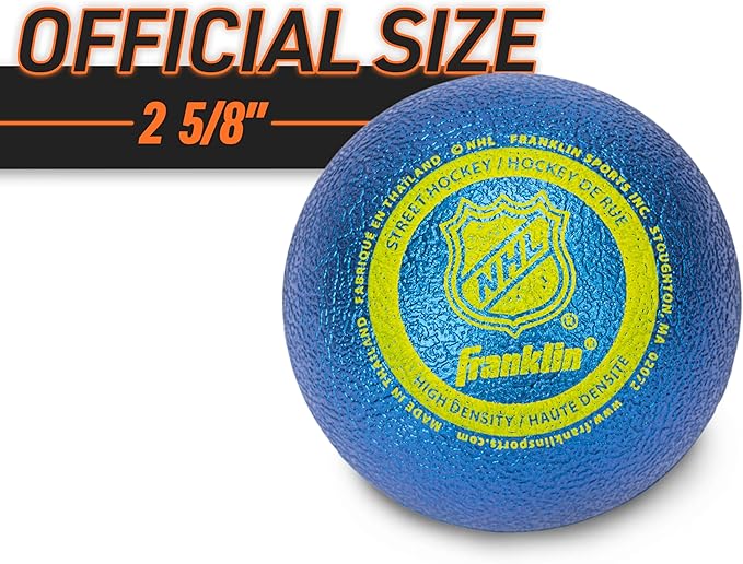 Franklin Sports NHL Street Hockey Balls - No Bounce Outdoor Street + Roller Hockey Balls - Official Size for Youth + Adult Street Hockey - Assorted Colors - 1, 2, 3, and 15 Bulk Packs