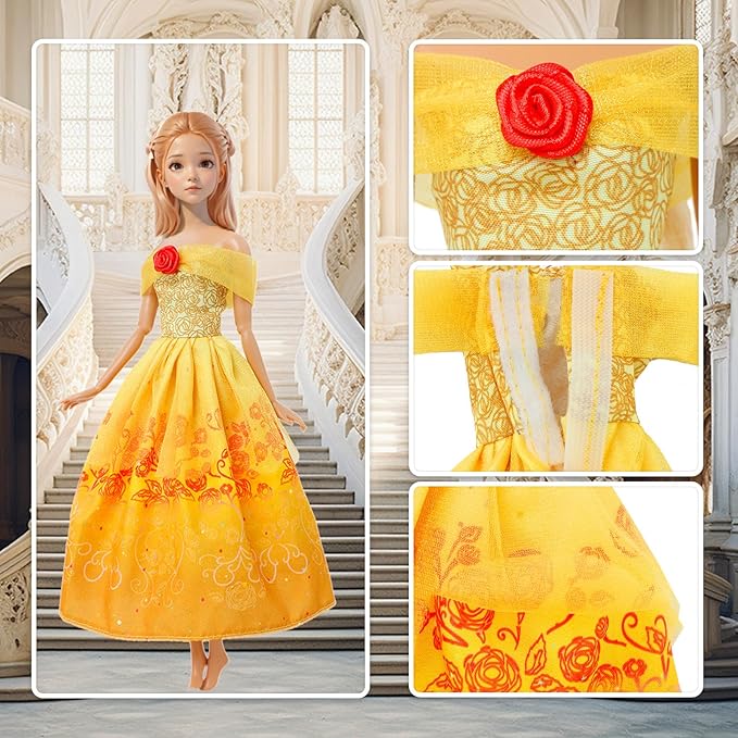 8 Sets Different Princess Costume Dresses for 11.5 inch Girl Doll Clothes Accessories