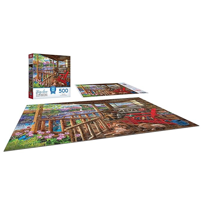 Roseart - Bigelow Illustrations - Porch Life- 500 Piece Jigsaw Puzzle for Adults
