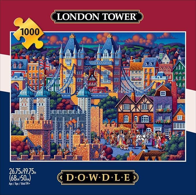 Buffalo Games – London Tower - Eric Dowdle - 1000 Piece Jigsaw Puzzle  Colorful Puzzle for Adults – Precision-Cut Pieces, Beautiful Artwork, and Hours of Relaxing Fun