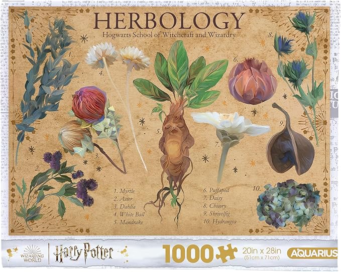Aquarius Harry Potter Herbology 1000pc Puzzle (1000 Piece Jigsaw Puzzle) - Glare Free - Precision Fit - Officially Licensed Merchandise & Collectibles - 20x28 Inches
