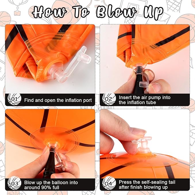 6 Pcs Giant Inflatable Footballs,16 Inch Blow Up Footballs Toys,Summer Pool Beach Balls,Sports Game Accessaries for Super Bowl Football Party Supplies,Indoor and Outdoor Use