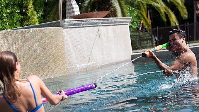 Stream Machine Water Gun Launcher - Single Barrel Water Blaster - Squirt Gun for Outdoor Games - Swimming Pool Toys (Colors Vary)