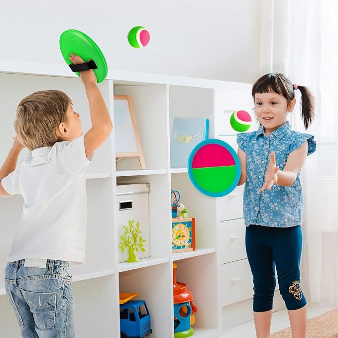 4 Pack Toss and Catch Ball Replacement Sticky Balls, 2.5 Inch Diameter, Suitable for Toss and Catch Game