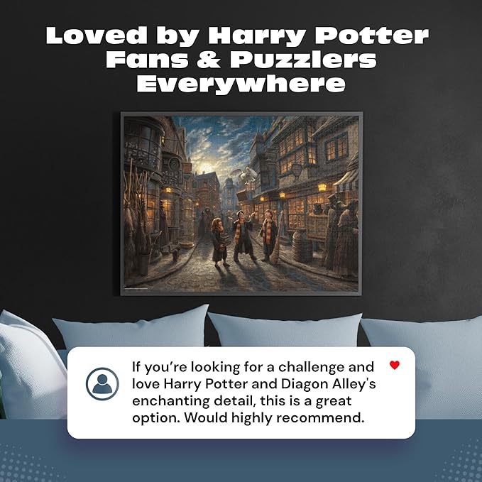 Ceaco - Thomas Kinkade Studios Harry Potter Diagon Alley 1500 Piece Jigsaw Puzzle with Bonus Poster