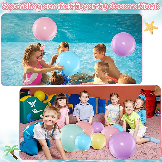 18 Pcs 24 16 12 Inch Inflatable Beach Balls Bulk Pastel Color Jumbo Big Macaron Beach Balls Summer Swimming Party Favor for Water Games Disco Party Outdoor Sport
