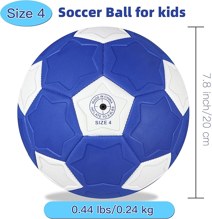 Curve Soccer Ball Size 4, Swerve Soft Balls for Outdoor and Indoor,Size 4 Soccer Ball for Boys and Girls