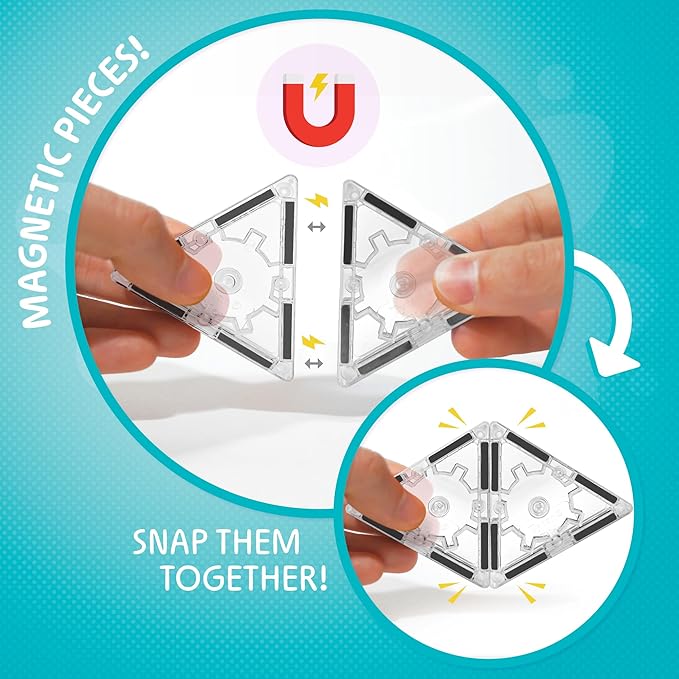 Tytan Official Disney Junior Minnie Mouse Magnetic Character Tile Set – 21-Piece STEAM Building Toy with Reusable Stickers & Instruction Manual – Educational Toy for Kids Ages 3+