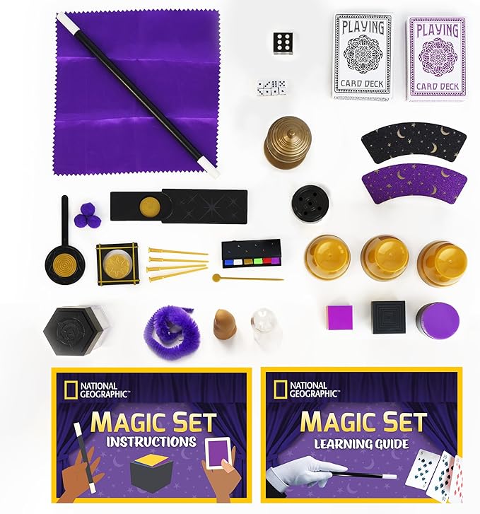 National Geographic Mega Magic Set - More Than 75 Magic Tricks for Kids to Perform with Steps, Video Instructions for Each Trick Provided by a Professional Magician (Amazon Exclusive)