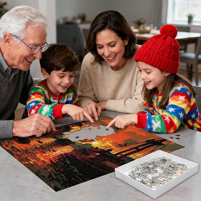 Jigsaw Puzzles 1000 Pieces Magical Door Cosmic Valley Scene Jigsaw, Adult Puzzle with Letter on Back, HD Reference Poster, Impossible Puzzle Home Decor Puzzles Ideal Gift for Family Friends