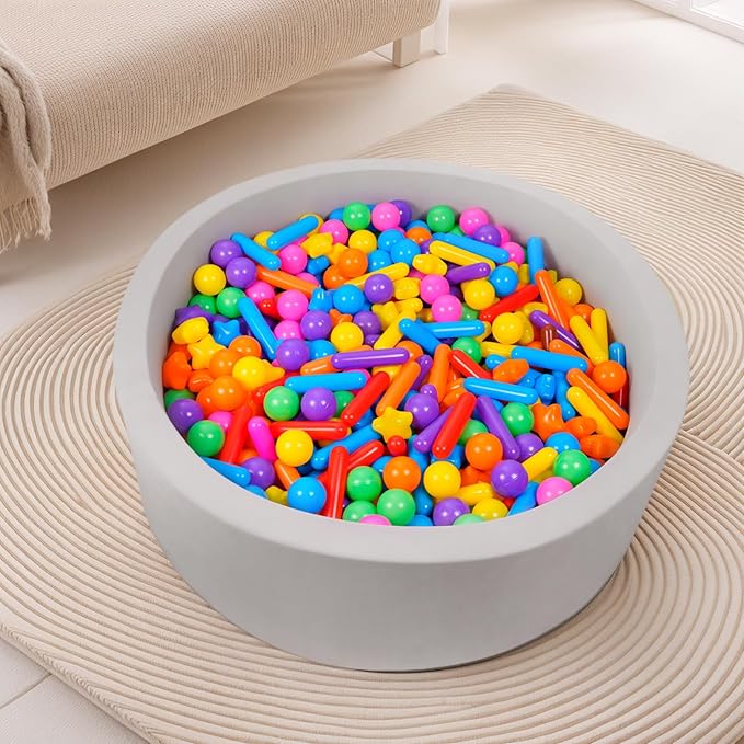 Ball Pit Balls for Kids & Dogs Cats Pack of 100 200 500- BPA Free, Crush Proof Plastic Balls for Ball Pit, Tent, Playhouse, Children's Toy Balls for Party, Macaron Ocean Balls 2.15 Inch