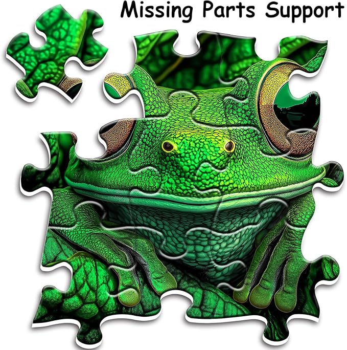 Frog Puzzles for Adults 1000 Pieces, Nature Wild Animal Jigsaw Puzzles, Challenging Forest Puzzle as Wall Decor