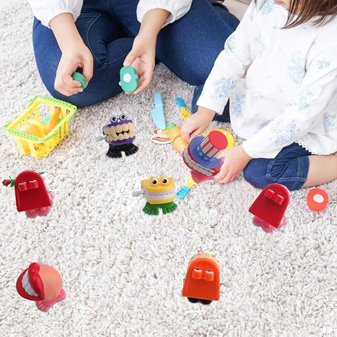 ZhongRuiYongQiang 7PCS Chattering Teeth Wind Up Toy Walking Teeth, Gags Practical Joke Toys Funny Small Feet Novelty and Gag Gifts
