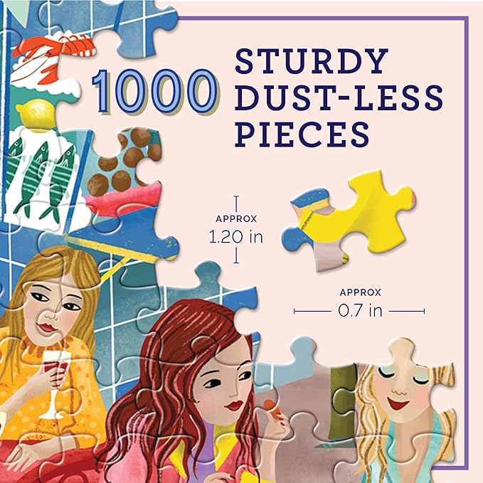 eeBoo 1000 Piece Puzzle - Stockholm Jigsaw Puzzle for Adults, Square 23" x 23" Made with Recycled Board & Vegetable-Based Ink