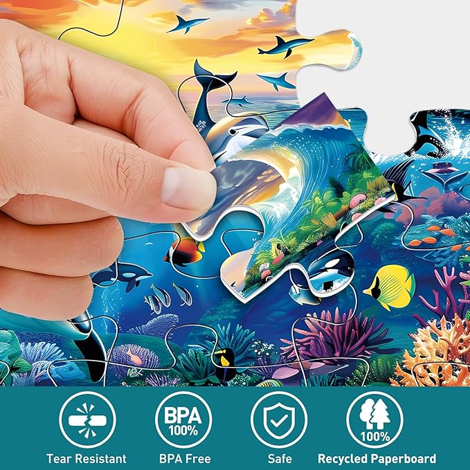 6 Pack 16 Piece Dementia Puzzles for Elderly Large Piece Puzzles Alzheimers Dementia Products and Activities for Seniors Puzzles Easy Cognitive Games Gift for Seniors Elderly Adults in Nursing Home