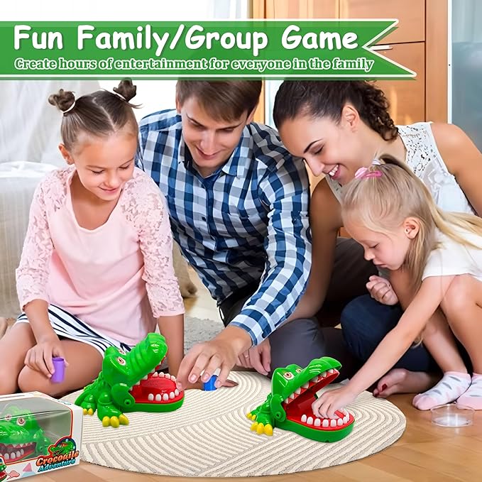 iShyan Crocodile Teeth Toys Game for Kids, Crocodile Biting Finger Dentist Games Funny Toys, 2020 Version Ages 4 and Up