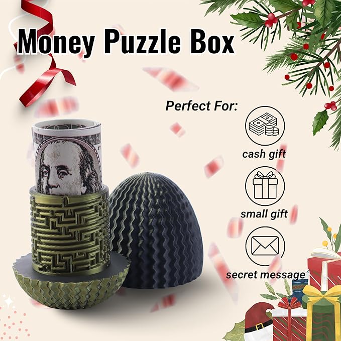 Maze Egg Money Puzzle Gift Box: Available in 4 Unique Internal Designs - Secret Cash Holder & Surprise Gift Container for Easter, Birthday, Wedding - Fun Brain Teaser Toy for Kids & Adults