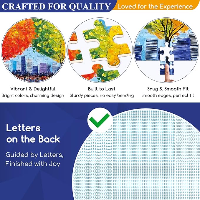 300 Piece Puzzles for Adults,Tree of Love Puzzle for Adults Kids Seniors,Large Piece Fun Puzzle for Kids Ages 8-10 10-12,Challenging Trees of Nature Seasons Puzzles Perfect for Game Nights,20.5x15 in