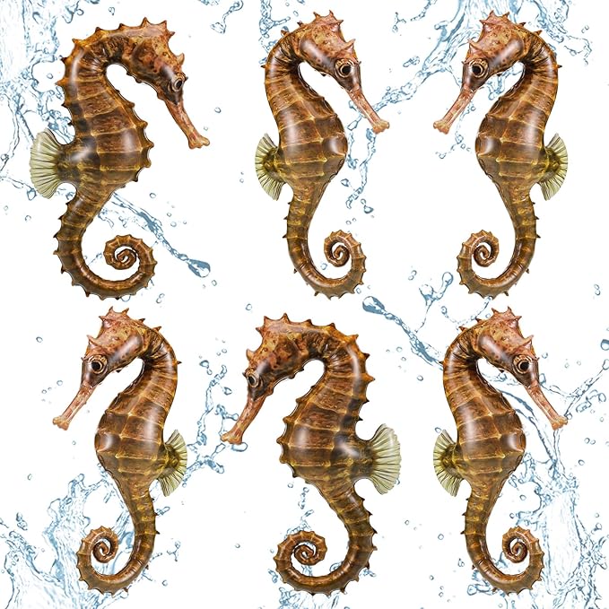 Leyndo 6 Pcs 23.6 Inch Summer Inflatable Seahorses Pool Balloons Large Inflatable Seahorses Pool Birthday Party Decorations Animal Float Ornament for Birthday Party Favors Supplies Gift