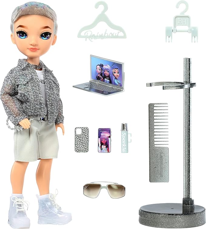 Rainbow High Aidan- Purple Boy Fashion Doll. Fashionable Outfit & 10+ Colorful Play Accessories. Great Gift for Kids 4-12 Years Old and Collectors.