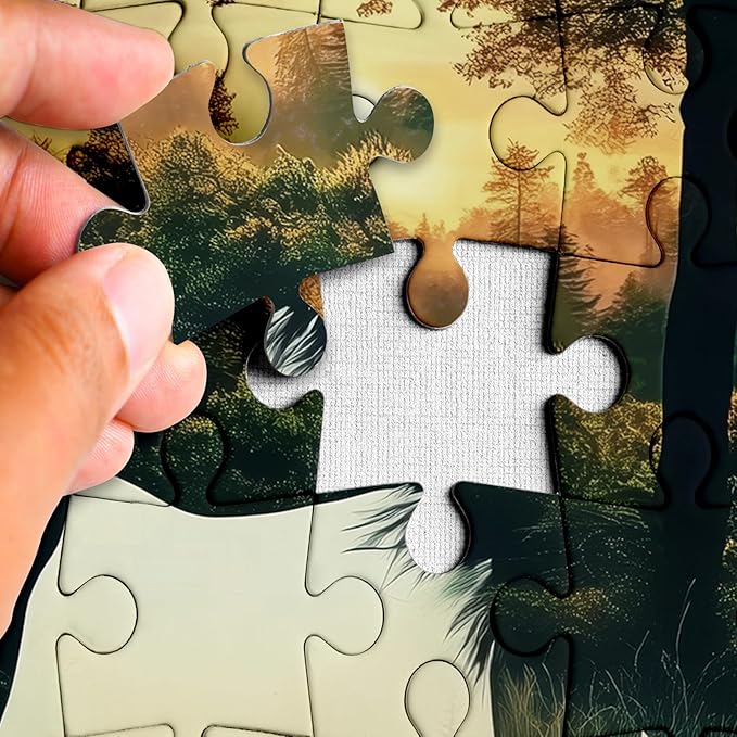 Fantasy Lion Animal Puzzles for Adults 1000 Pieces, Beautiful Forest Landscape Nature Jigsaw Puzzles, Challenging Art Puzzle