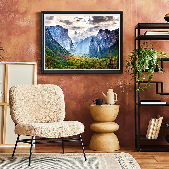 Jigsaw Puzzles for Adults, 2 Pack Puzzles for Adults 1000 Pieces, Yosemite National Park & Wooden Long Bridge in Plitvice National Park, Gifts for Women &Mom