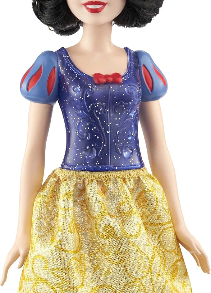Mattel Disney Princess Snow White Doll in Sparkling Fashion with Removable Skirt, Hairband and Shoes, Posable & Collectible, Inspired by Movie