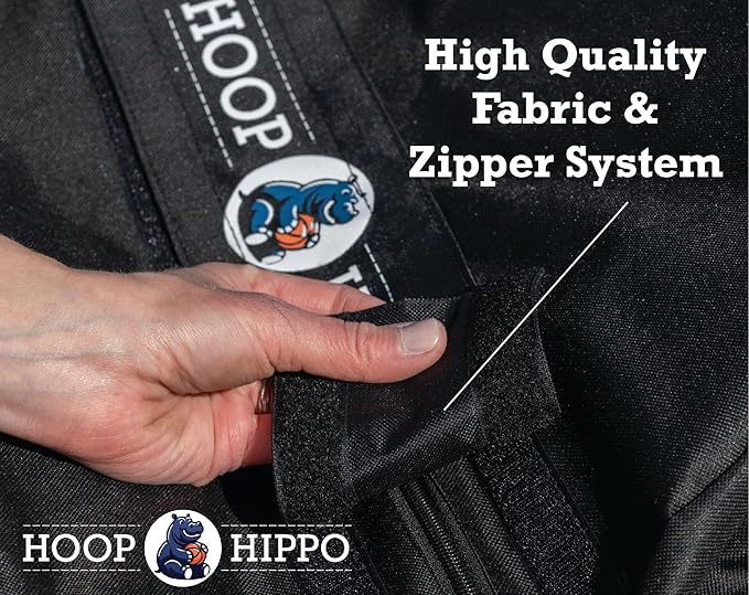 The Hoop Hippo – Heavy-Duty Weight for Basketball Hoop Base – Holds Up to 200 lbs of Sand – Easy-to-Fill, All-Weather Design – Stability, Safety & Attractive