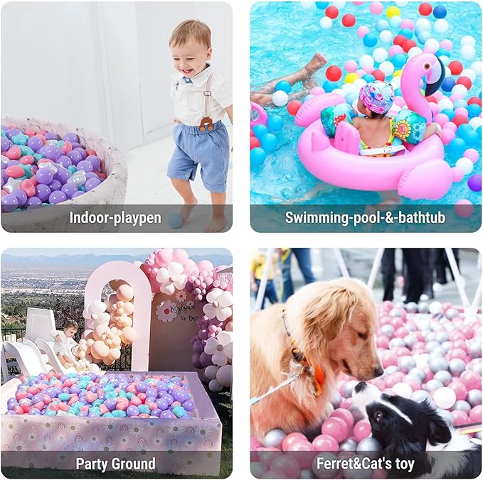 Star Ball Pit Balls for Toddlers -100pcs Phthalate Free BPA Free Crush Proof Play Balls Play Tent Pool Playhouse Playpen Party Banner Decoration.