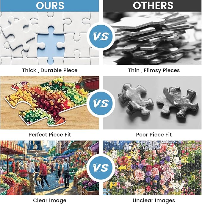 500 Pieces Landscape Puzzles for Adults, Flowers Puzzle for Adults, City Puzzle 500 Pieces, Gift for Birthday, Home Decor, Fun for Entertainment(20.5 * 15 in)