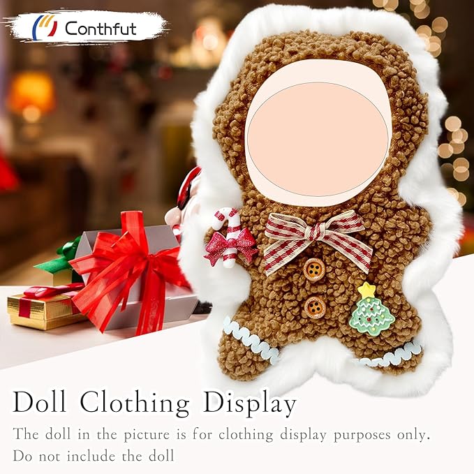 17cm/15cm Doll Clothes,Christmas Bag Outfit Set,Christmas Bag Accessories,Stylish Clothes Set Dress Up (No Doll) (Brown+White)
