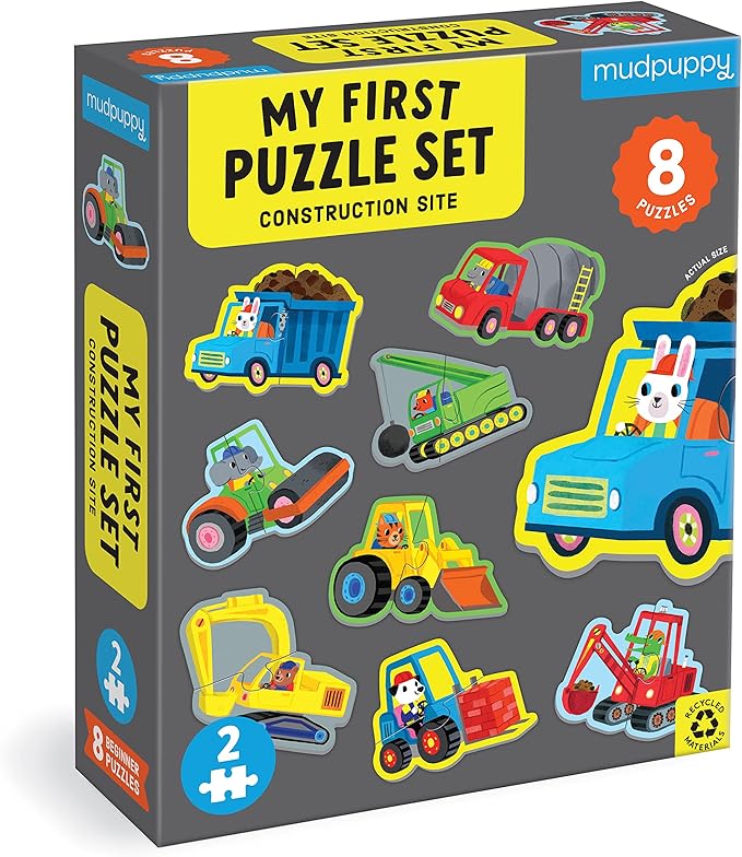 Mudpuppy Construction Site 2 Piece My First Puzzles