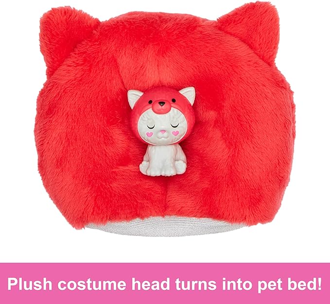 Barbie Cutie Reveal Doll & Accessories with Animal Costume & 10 Surprises Including Color Change, Kitten as Red Panda in Costume-Themed Series