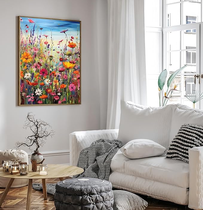 Puzzles for Adults 1000 Pieces, Flowers 1000 Piece Puzzle for Adults, Jigsaw Puzzles 1000 Pieces with Letters On Back Hard Impossible Difficult Challenging Family Puzzle (27.5"X19.6")