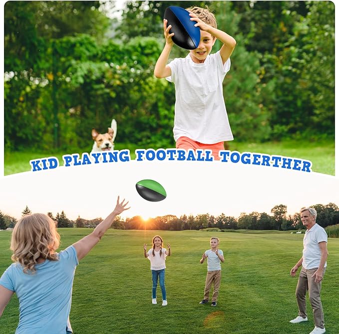 Jerify 12 Pcs Mini Footballs for Kids Spiral Foam Football Bulk 7 Inch Soft Small Waterproof Foam Ball Sports Birthday Toddler Football for Indoor and Outdoor Game