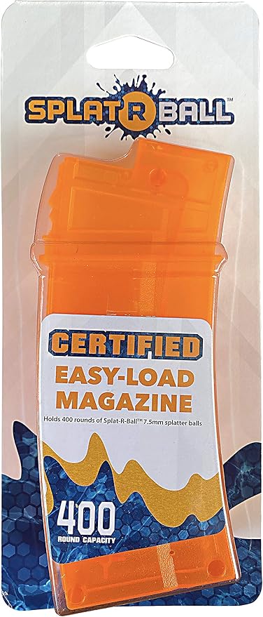 SplatRball Blaster 400 Round Capacity Magazine, Orange