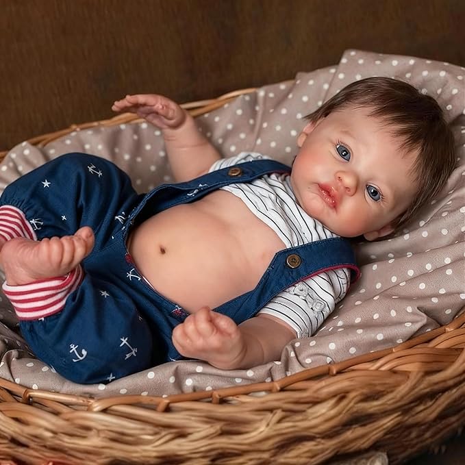 Zero Pam Reborn Baby Dolls Silicone Full Body-18'' Anatomically Correct Boy, Realistic Baby Doll, Posable Full Silicone Babys Doll, Real Life Reborn Dolls for Girls