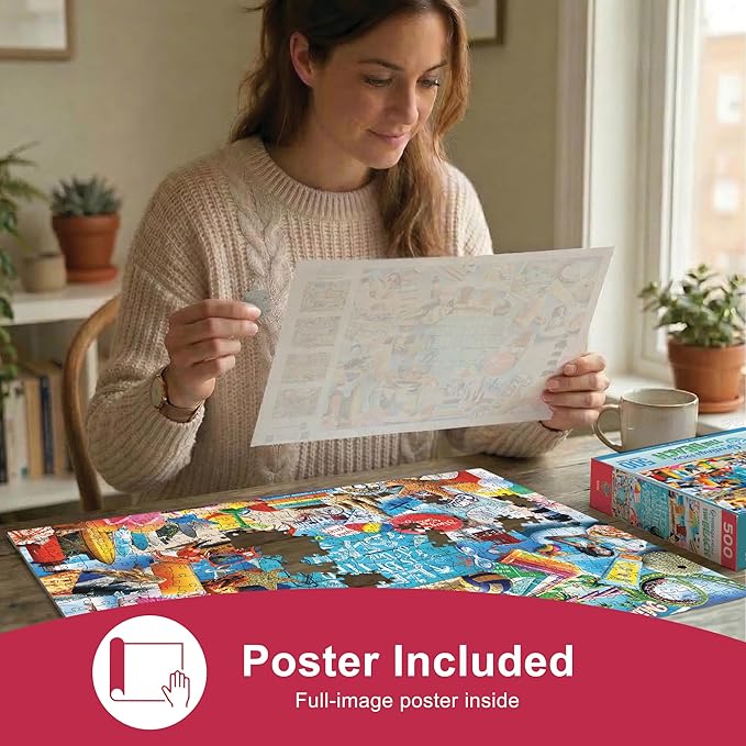 MasterPieces 500 Piece Jigsaw Puzzle for Adults, Family, Or Youth - Greetings from the Beach - 15" x 21"