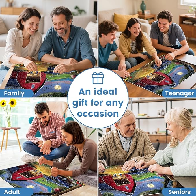 500 Pieces Jigsaw Puzzles for Adults, Evening Farm Puzzle for Adults Seniors, Dance Puzzle 500 Pieces, Gift for Birthday, Home Decor, Fun for Family(20.5 * 15 in)