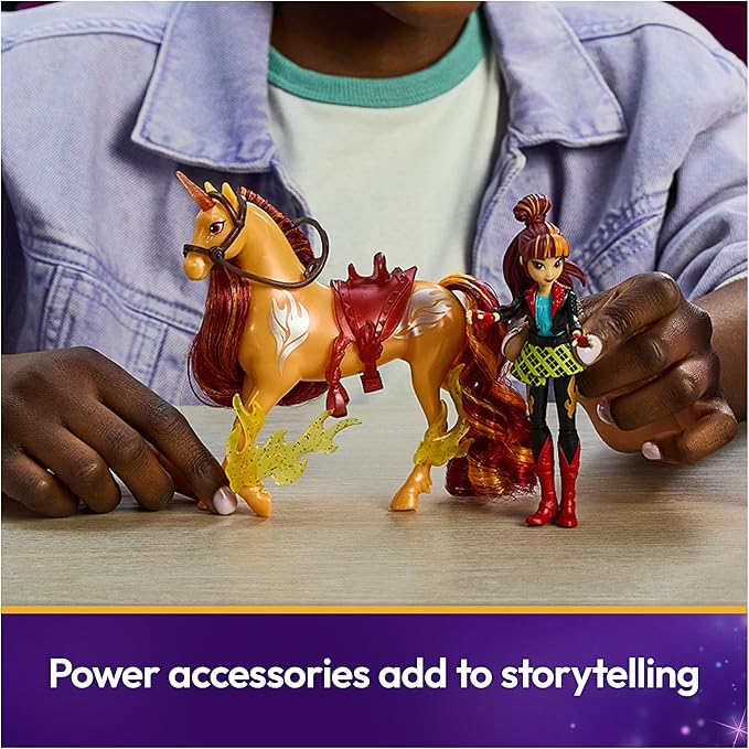 Unicorn Academy, Valentina & Cinder Power of Friendship Set, Translucent Saddle & 2 Power Accessories, Dolls & Unicorn Toys for Girls Ages 4 and up