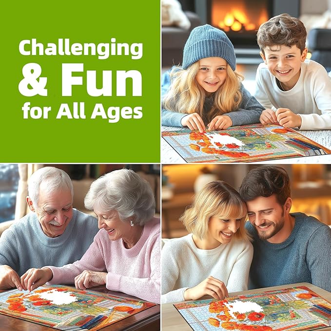 1000 Piece Puzzles for Adults Clearance, Beautiful Springtime Flowers Puzzle for Adults, Impossible Challenge Art Jigsaw Puzzles, for Gifts Party Games Family, 27.5X19.7 in Dust-Free Puzzle
