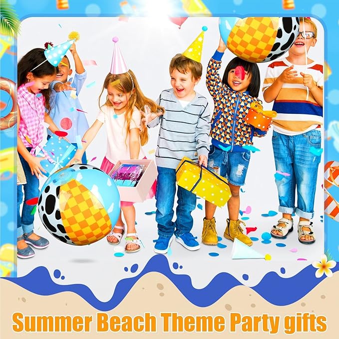 4 Pack Cartoon Story Themed Beach Balls 11.8" Inflatable Ball Bulk for Summer Pool and Beach Game Gifts Cartoon Story Birthday Party Favors Supplies and End of The Year Class Decoration
