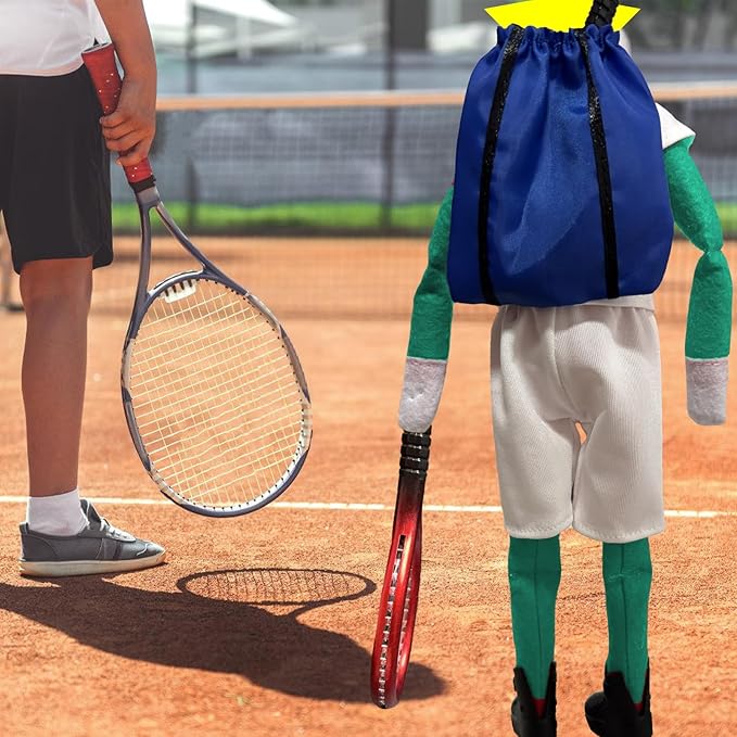 Sport Christmas Elf Accessories for Elf Doll Clothes Included Jerseys, Shorts, Shoes Tennis Pack (Tennis)
