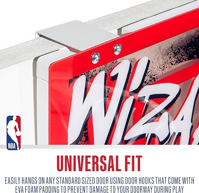 Franklin Sports NBA Team Over the Door Basketball Hoops - Kids Indoor Mini Basketball Hoop + Ball Set - NBA Fan Mini Hoops
